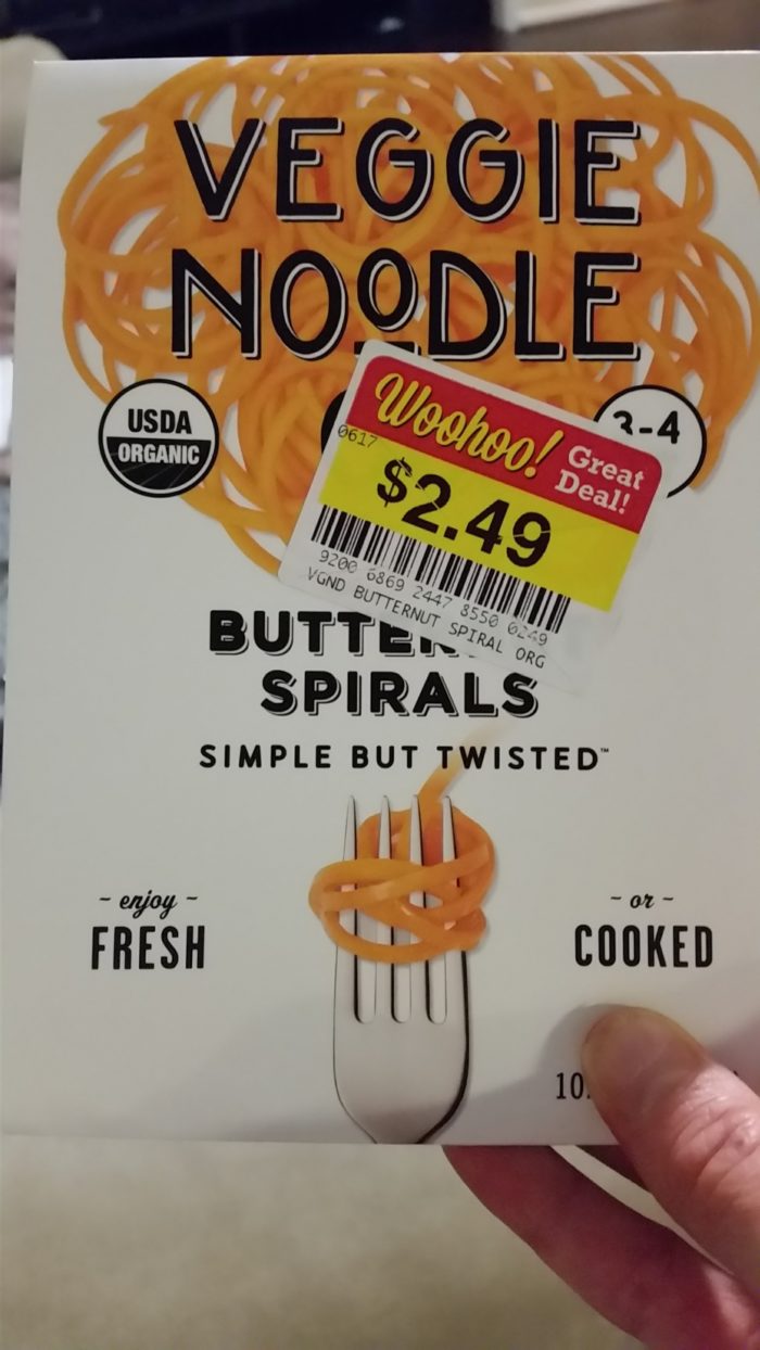 Butternut Squash Spirals Marked Down